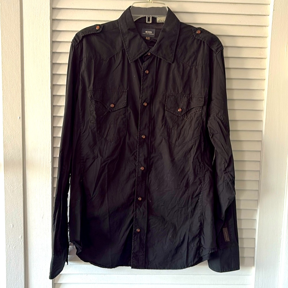 Vintage G-Star Raw Black Button down- XL